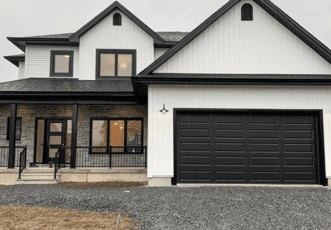 Black Garage Door